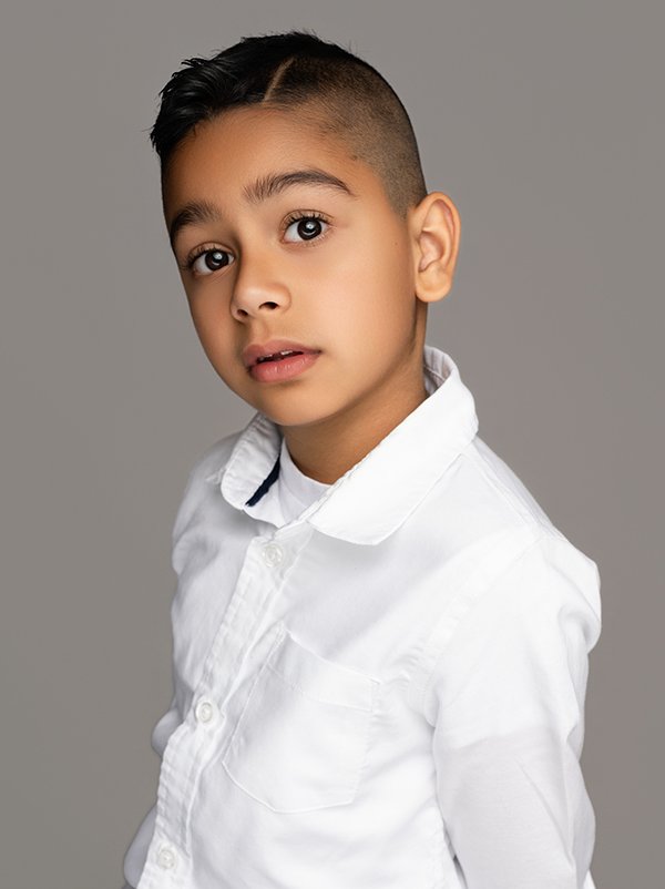 Child model photographed for a professional modeling portfolio
