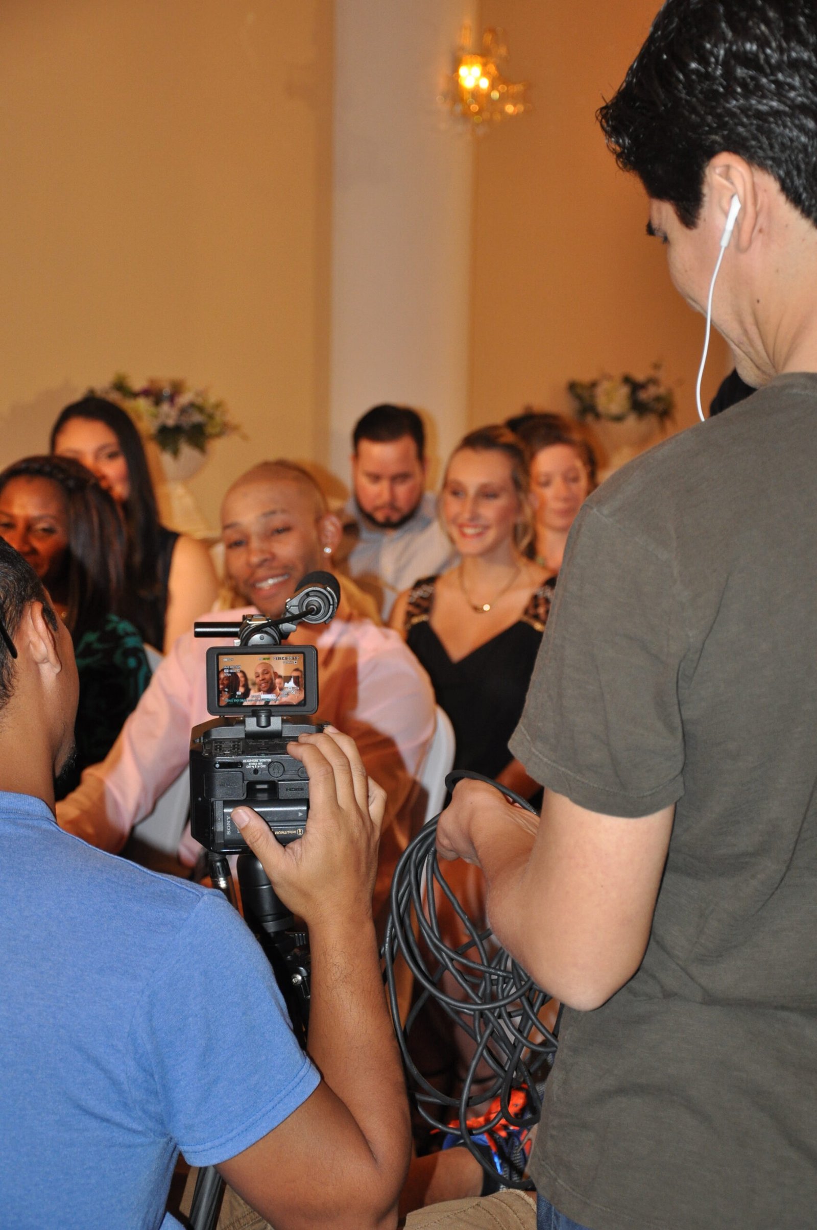 Behind the scenes of a professional video production