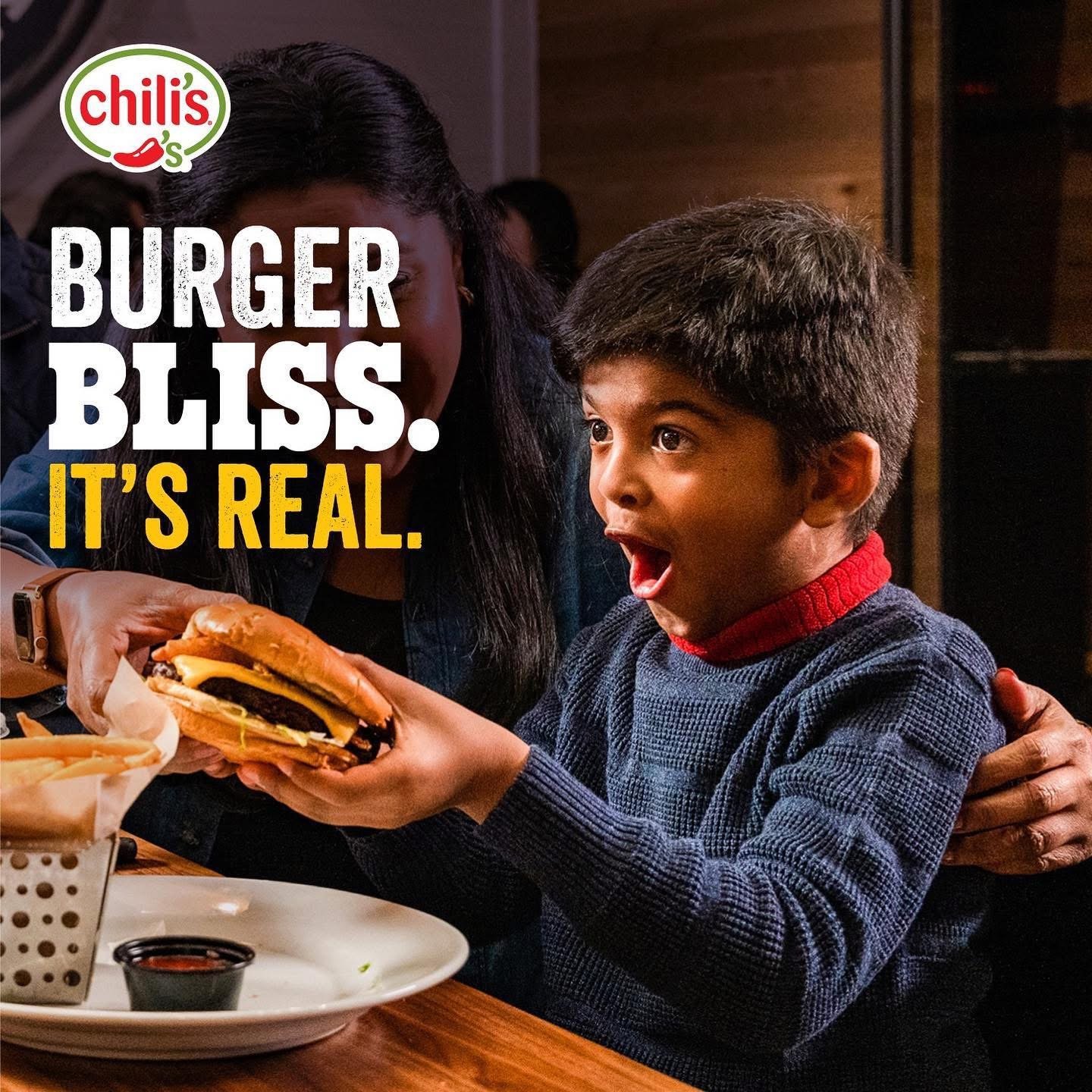 TL Modeling Agency child talent featured in a Chili's advertising campaign