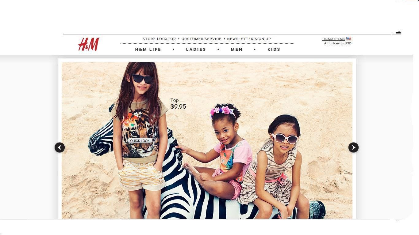 TL Modeling Agency child talent featured in an H and M campaign